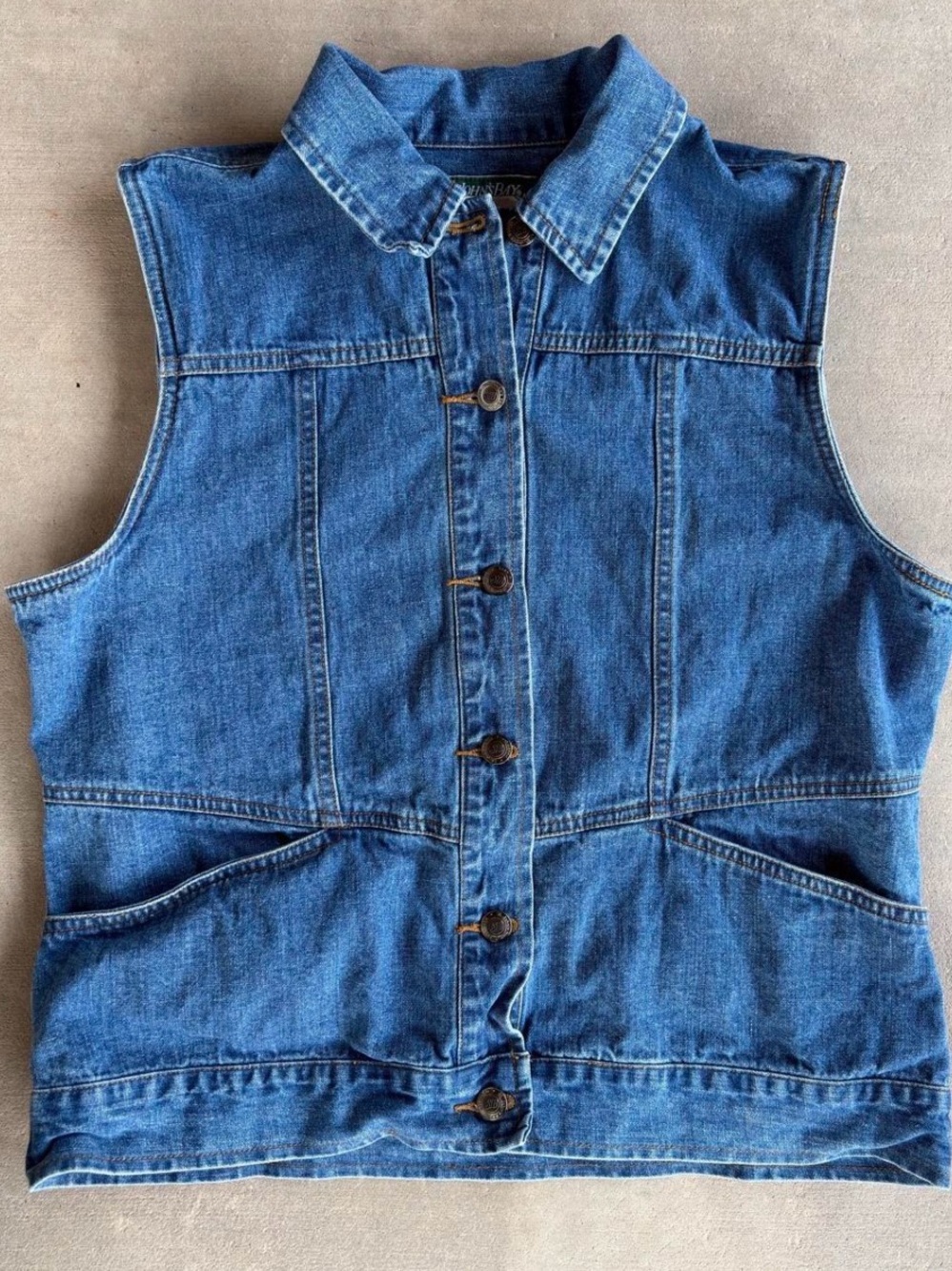 St. John's Bay Vintage Indigo Denim Vest Jacket in Blue